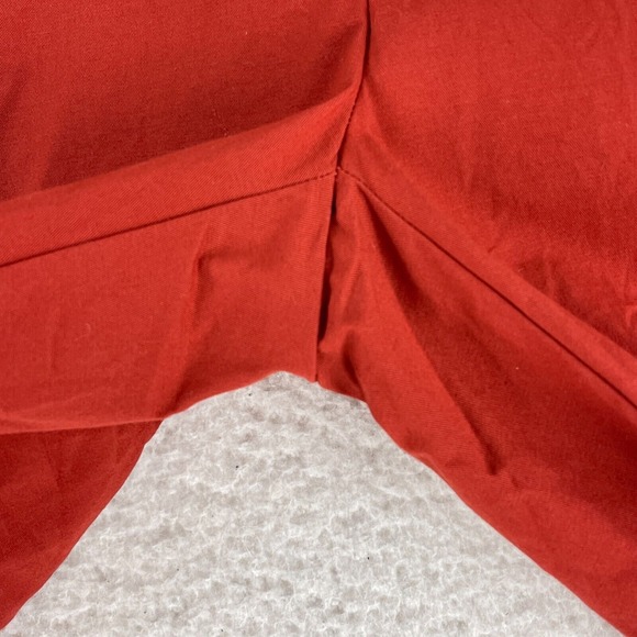 LOFT Outlet Orange Red Original Crop Pants Womens Patchwork Low-Rise Size 2 - Picture 6 of 15